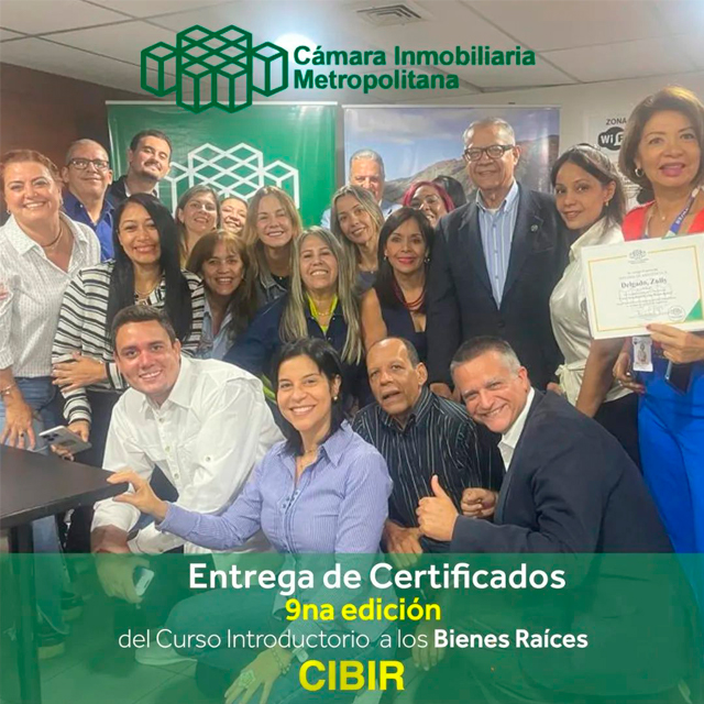 CimCaracas entrega certificados de la 9na edición de Curso Introductorio a los Bienes Raíces CIBIR